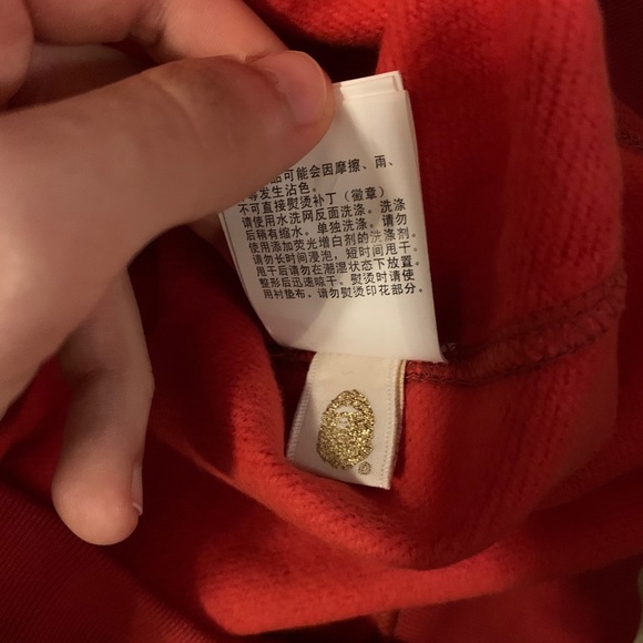 Bape A Bathing Ape OG Red Camo Shark Hoodie - Picture 6 of 8